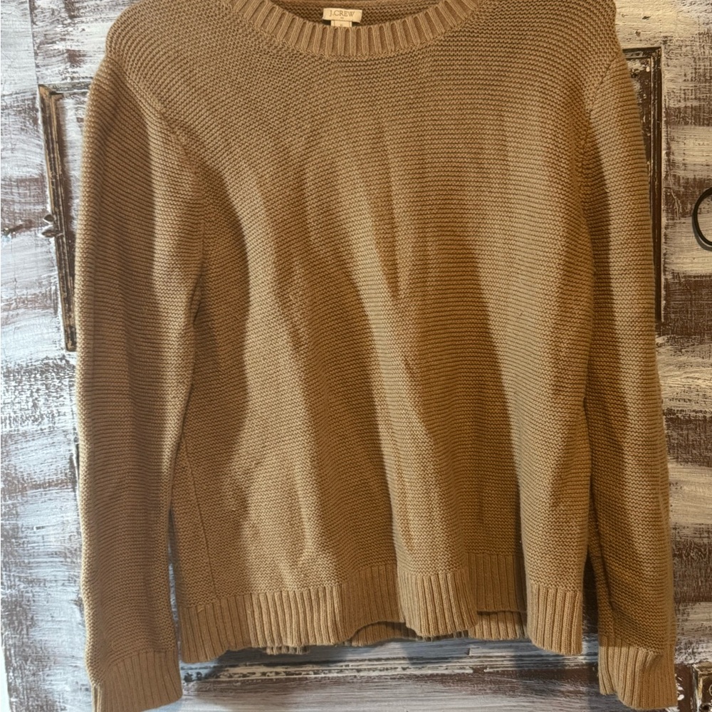 J. Crew Women's Crewneck Sweater in Camel Tan